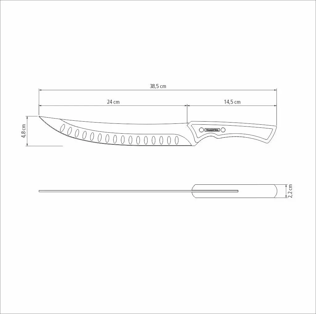 Tramontina Churrasco Black Collection Butcher Knife, 10" FSC Certified