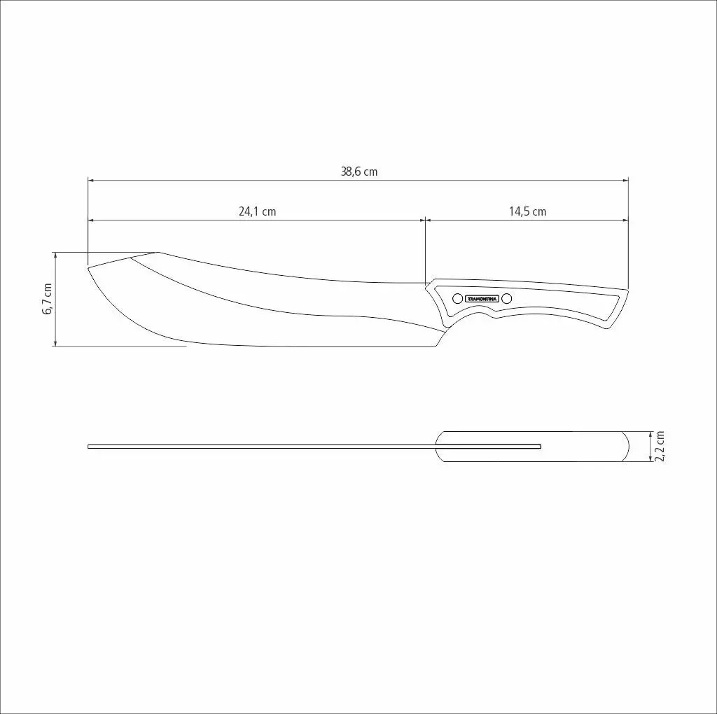 Tramontina Churrasco Black Collection Meat Knife, 10" FSC Certified