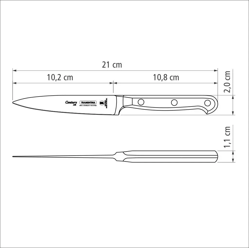 Tramontina Century Kitchen Knife, 4"