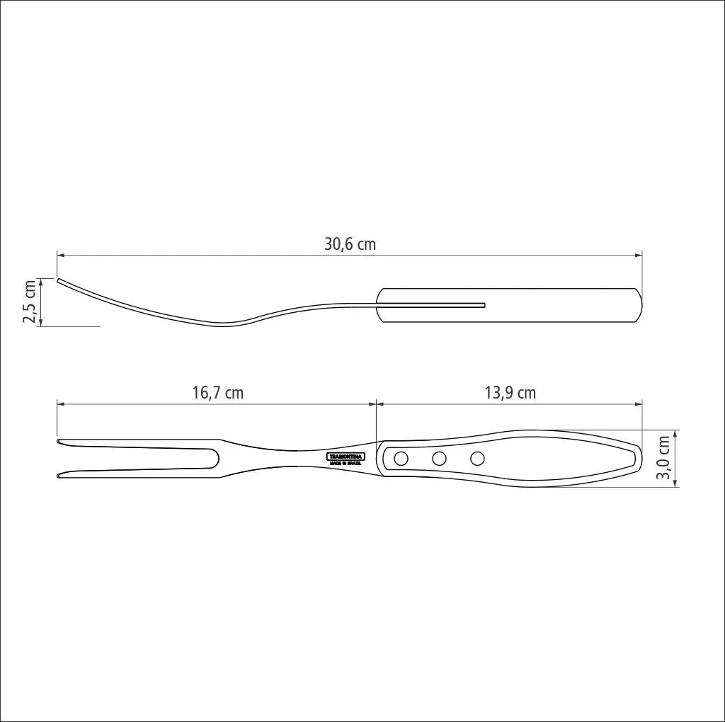 Tramontina Churrasco Carving Set with Leather Pouch, 3Pc