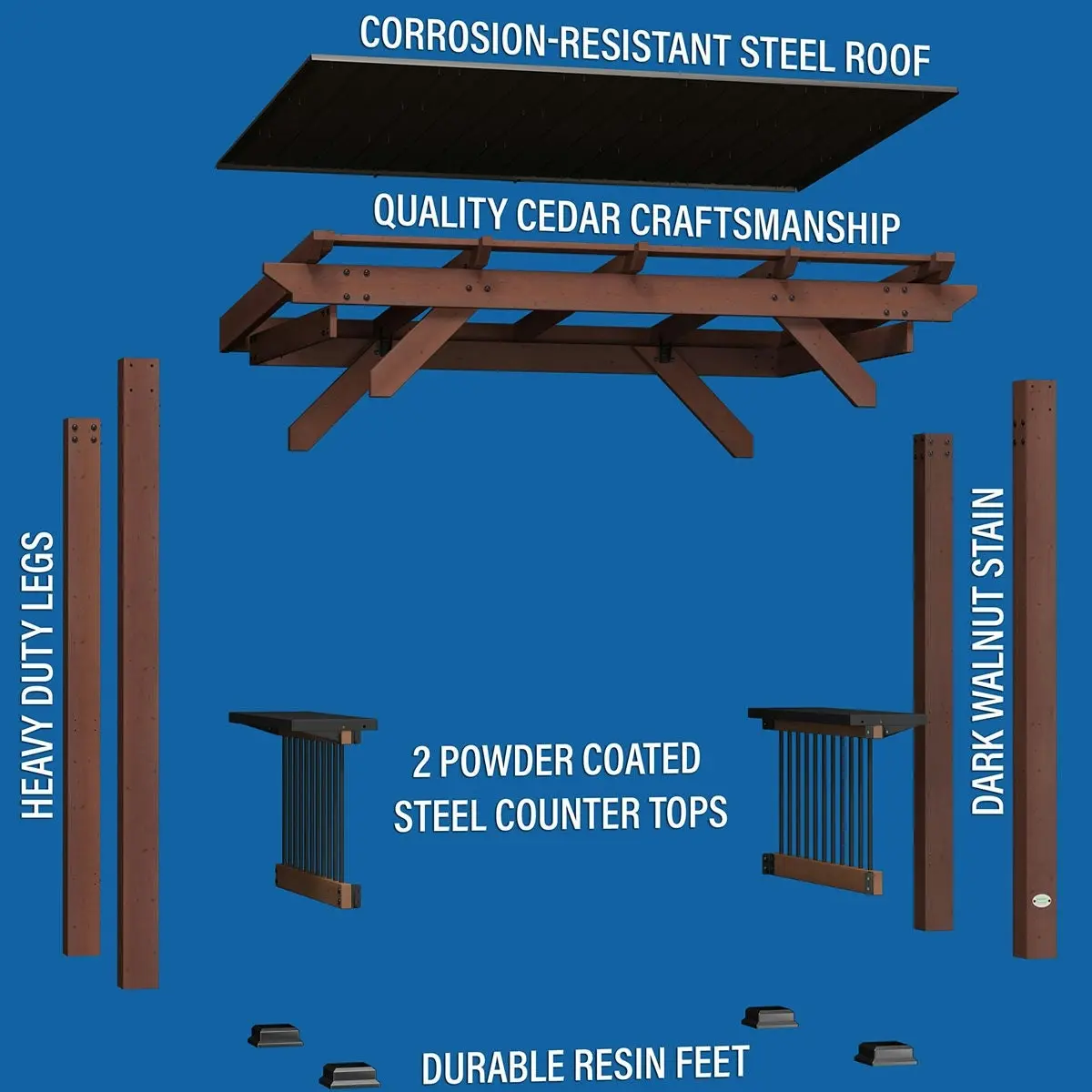 Backyard Discovery Saxony Grill/BBQ Electric Gazebo