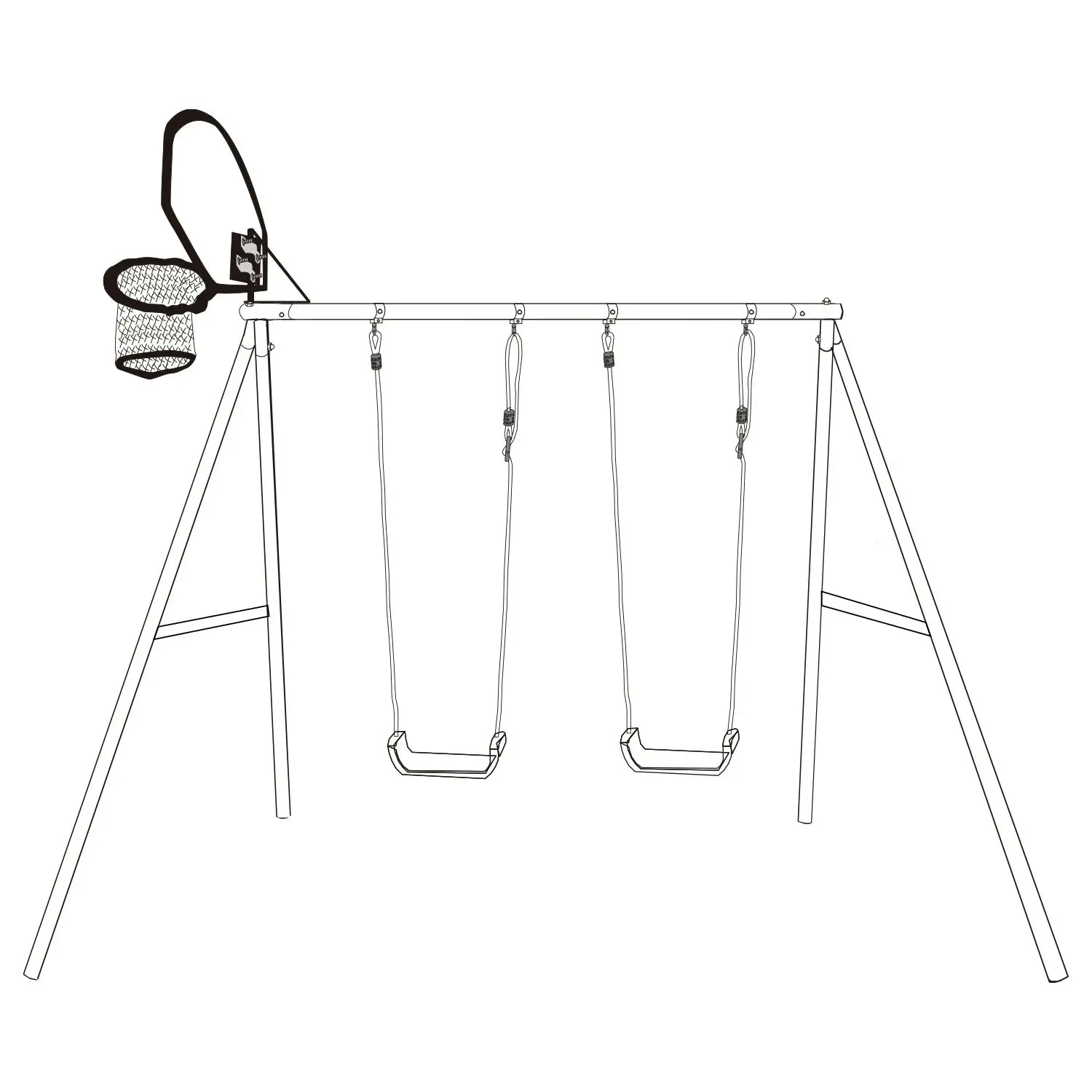 Lifespan Kids Basketball Hoop Adaptor For Timber Swing Sets