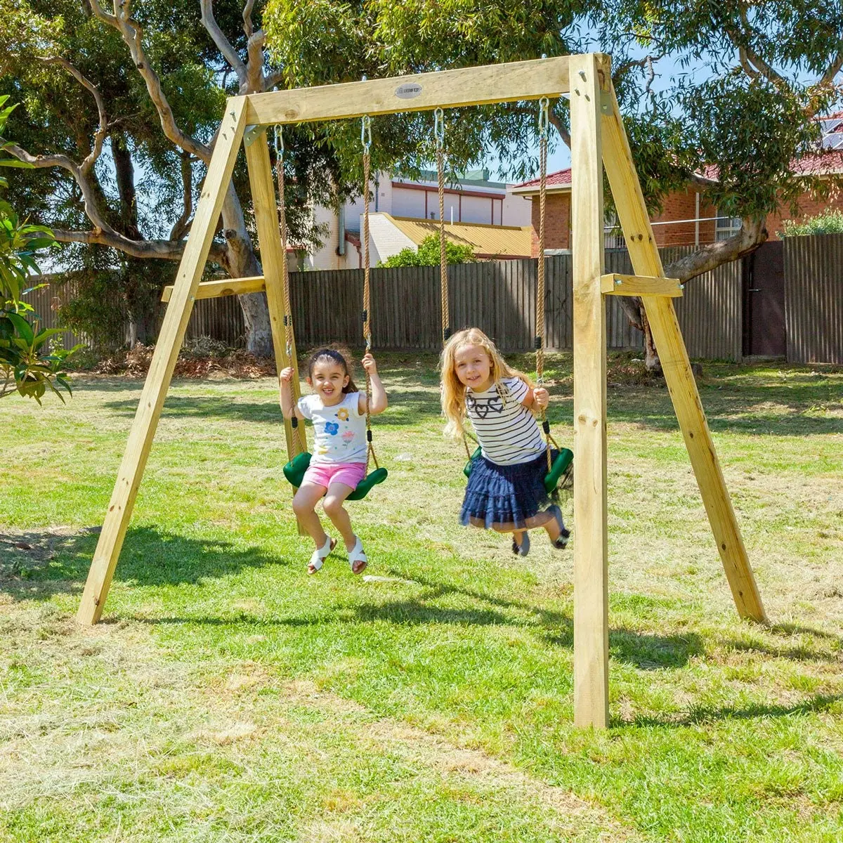 Lifespan Kids Holt 2-Station Timber Swing Set