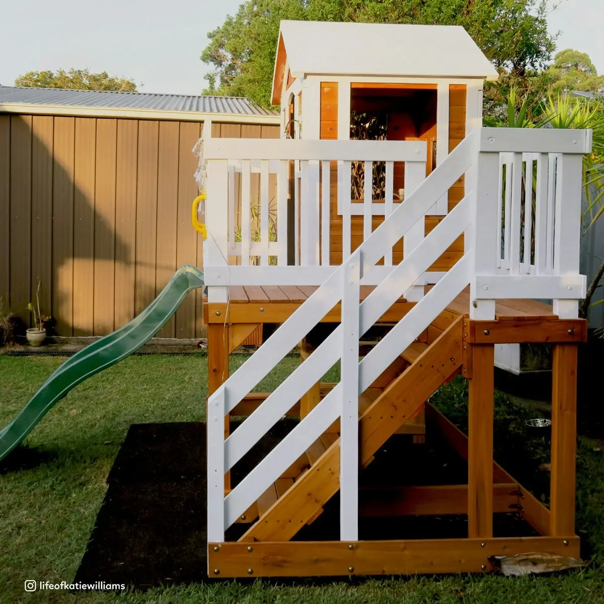 Lifespan Kids Silverton Cubby House with 1.8m Green Slide