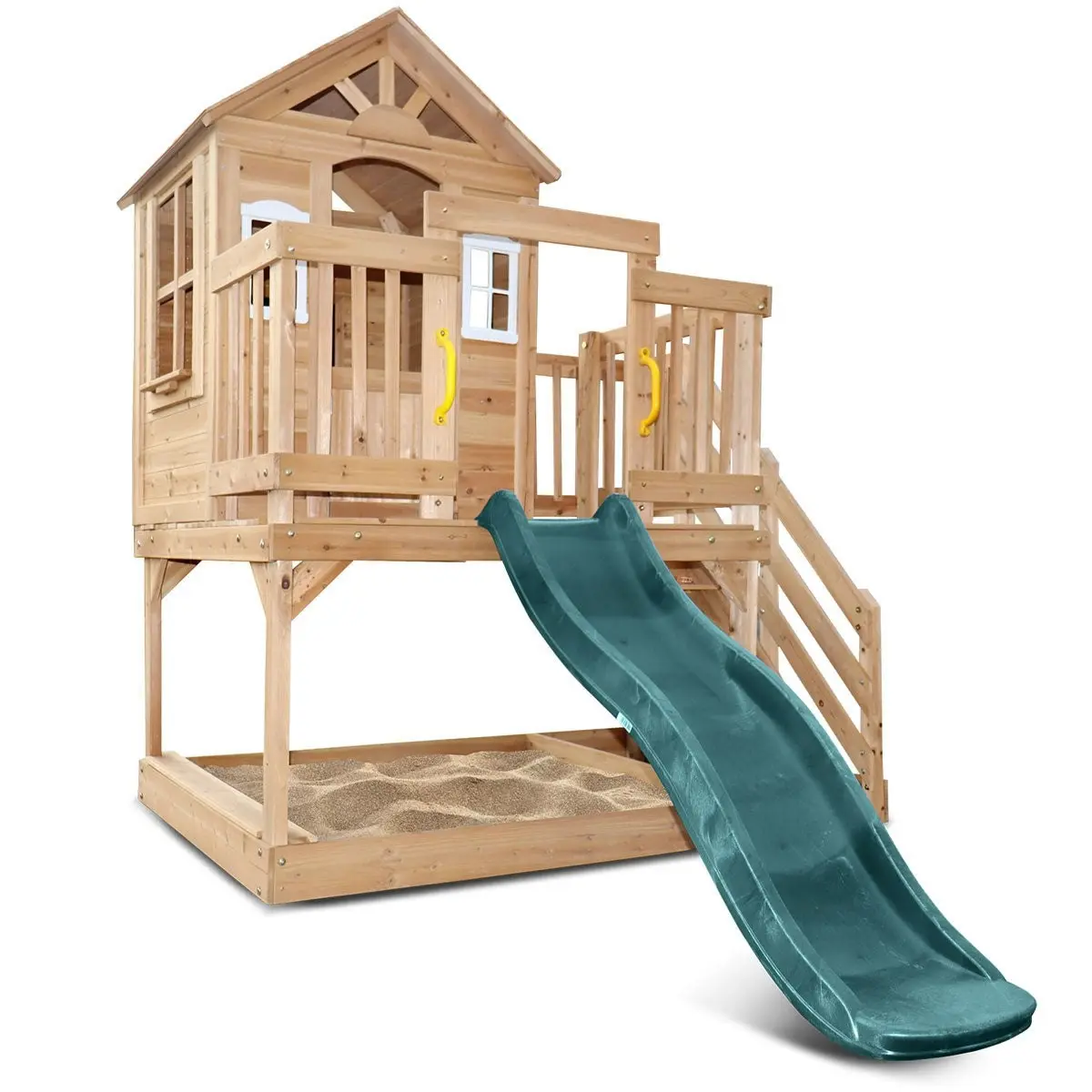 Lifespan Kids Silverton Cubby House with 1.8m Green Slide