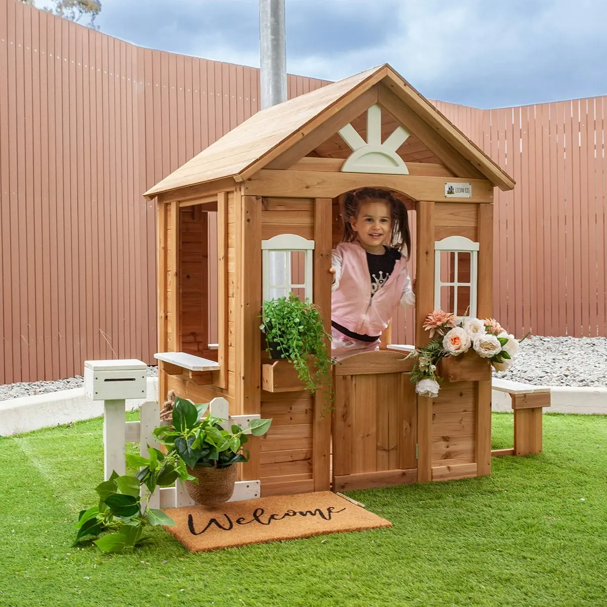 Lifespan Kids Teddy Cubby House in Natural Timber (V2) with Floor