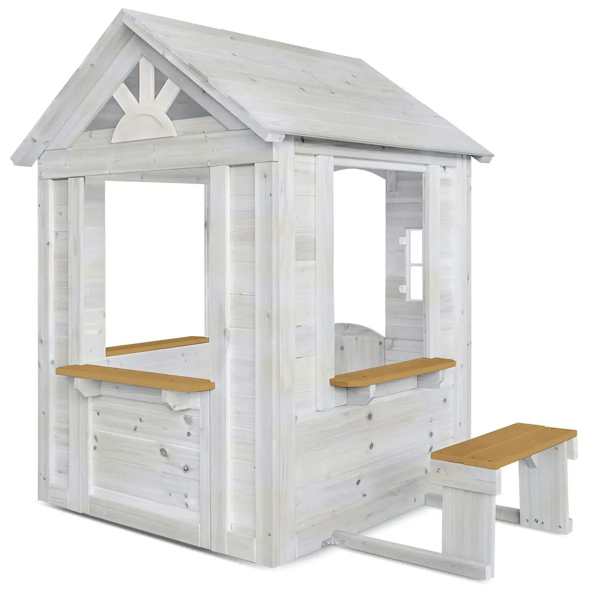 Lifespan Kids Teddy Cubby House in White (V2) with Floor