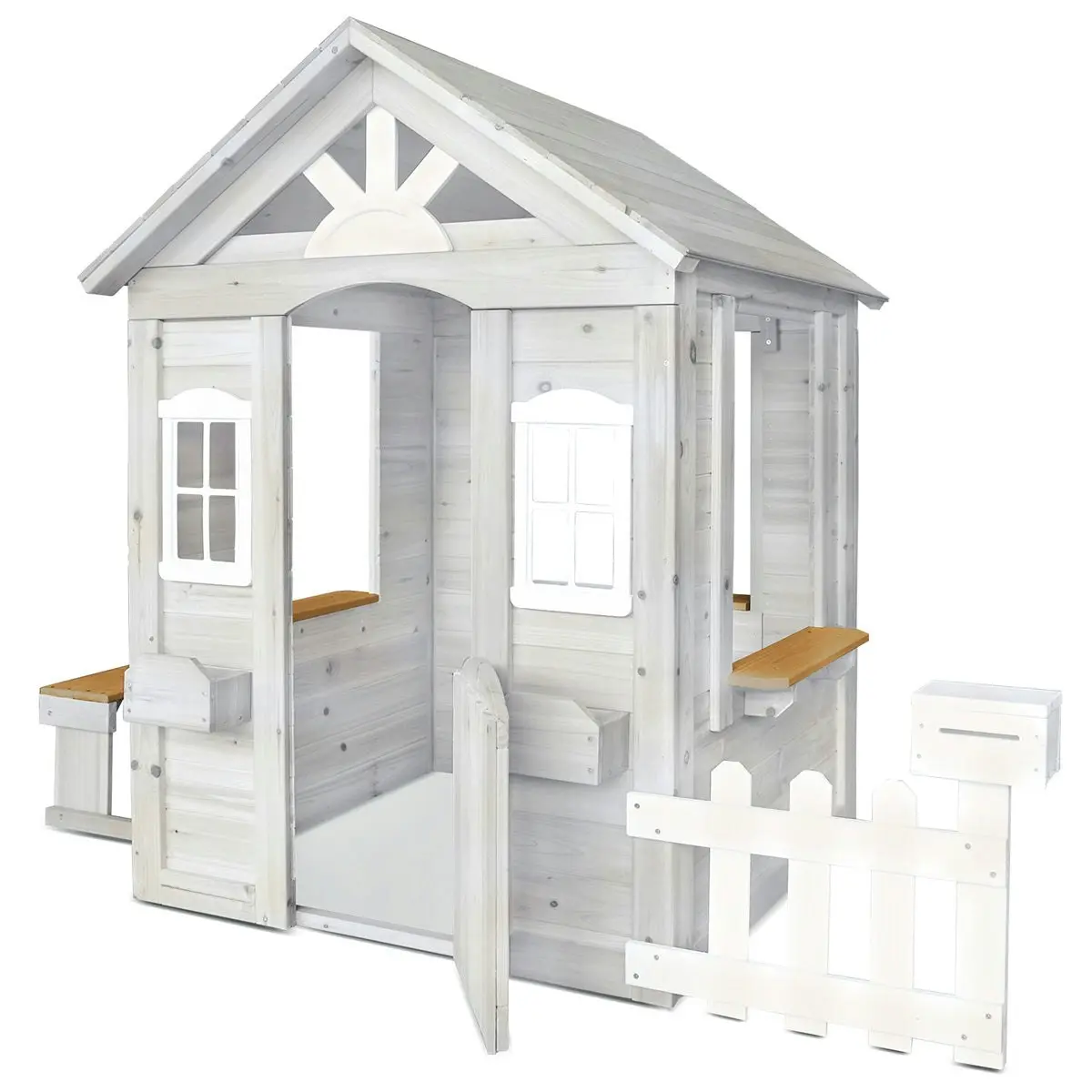 Lifespan Kids Teddy Cubby House in White (V2) with Floor