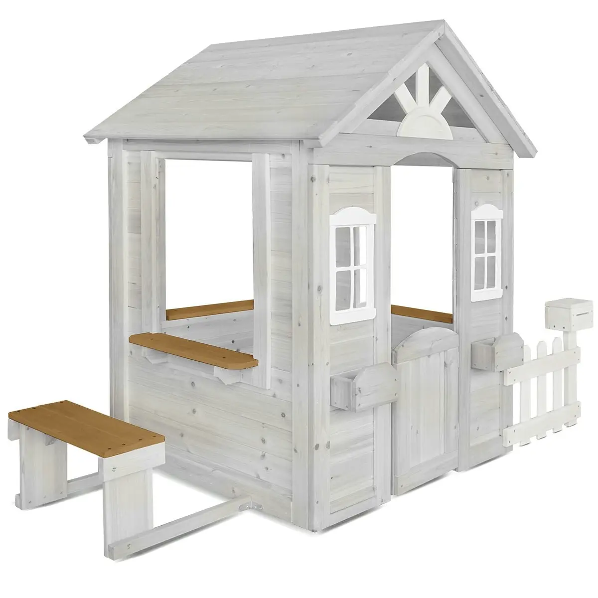 Lifespan Kids Teddy Cubby House in White (V2) with Floor