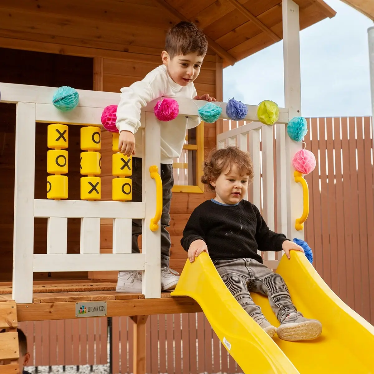 Lifespan Kids Warrigal Cubby House with Green Slide