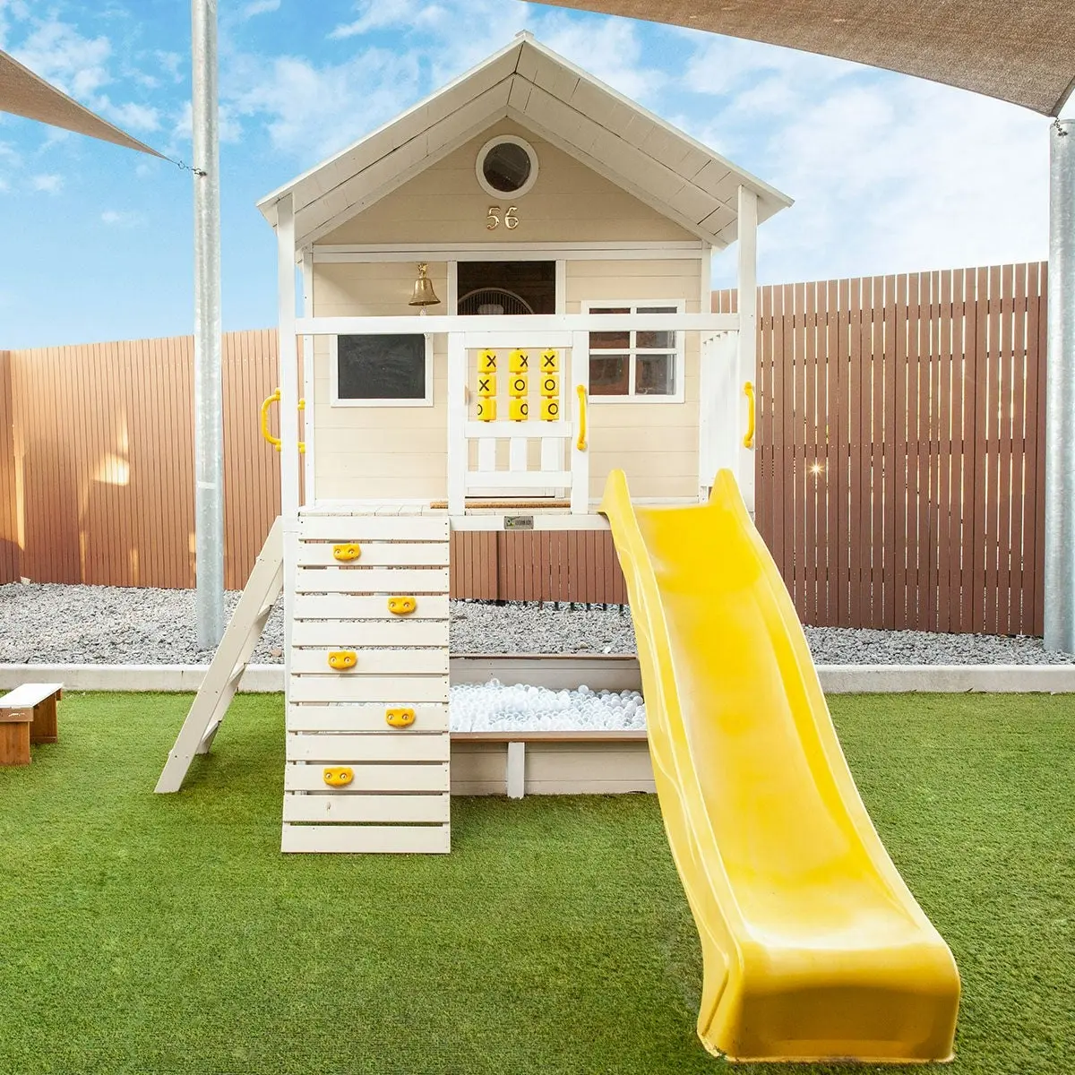 Lifespan Kids Warrigal Cubby House with Yellow Slide