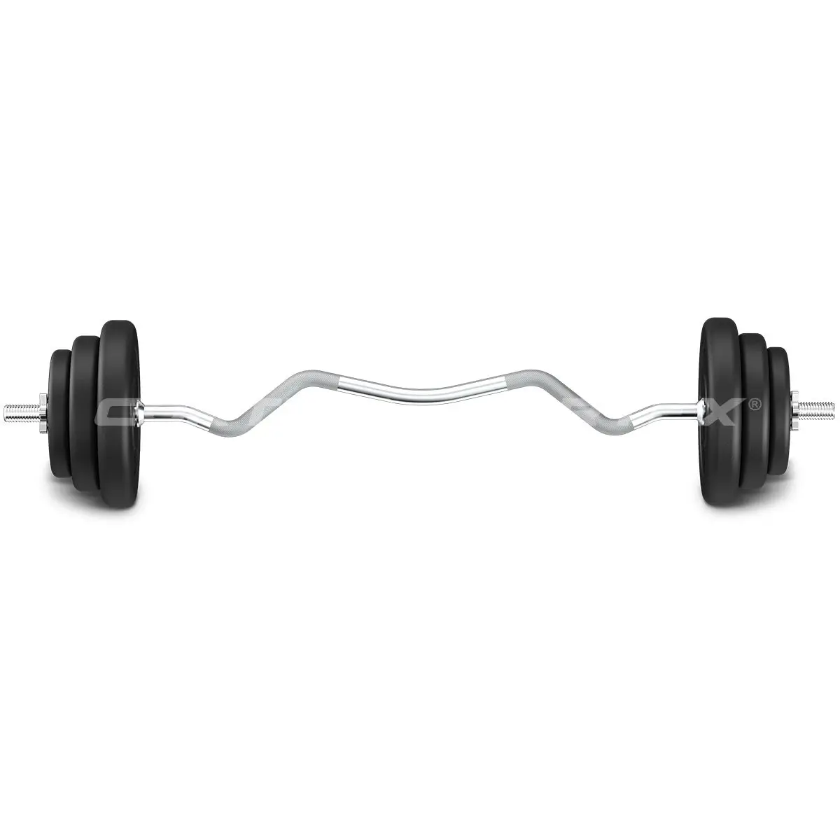 Cortex 40kg EnduraCast Curl Bar Weight Set