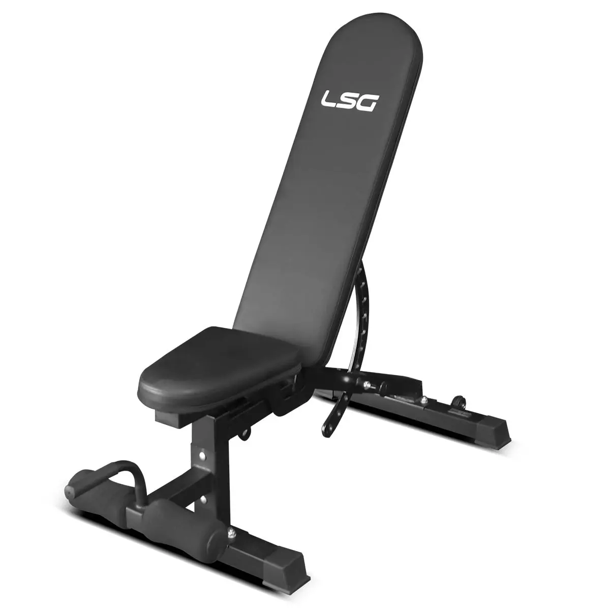 LSG GBN-006 14-Level FID Exercise Bench + Dumbbell & Curl Bar 84kg Weight Package