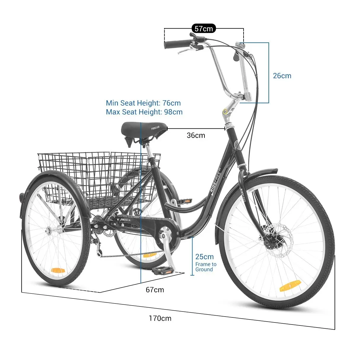 Progear RideFree 24" Trike - White