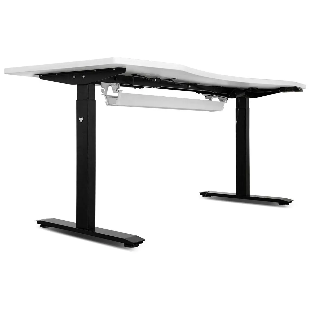 Lifespan Fitness V-Fold Treadmill with ErgoDesk Automatic White Standing Desk 1500mm + Cable Management Tray