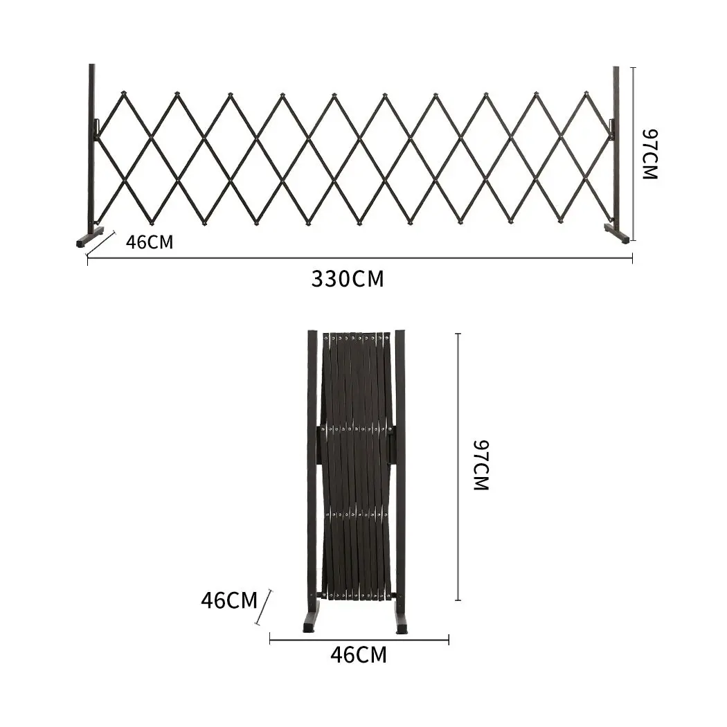 Traderight Group  Garden Security Fence Gate Gate Metal Indoor Outdoor Expandable Barrier Traffic