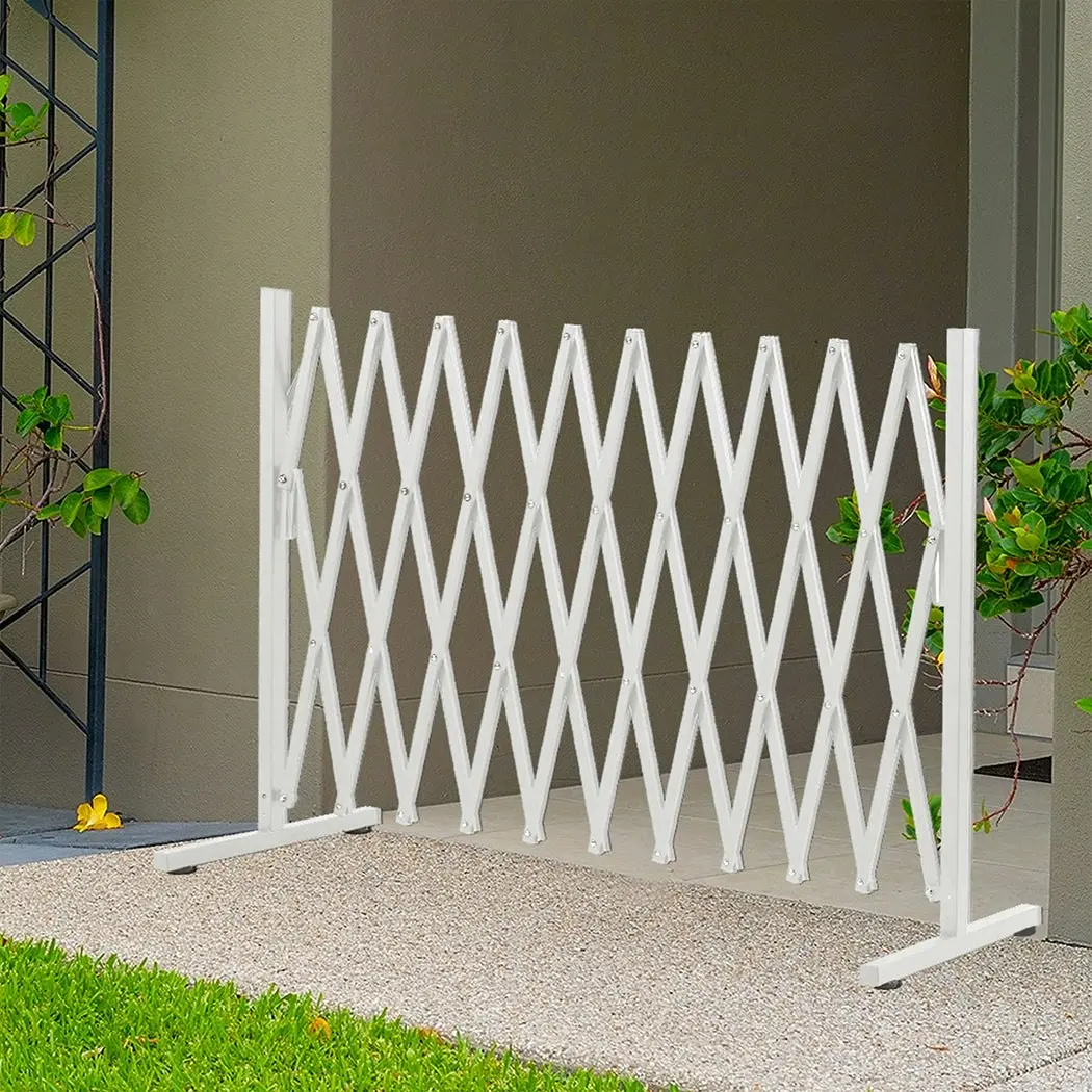 Traderight Group  Garden Security Fence Gate Expandable Barrier Safety Aluminum Indoor Outdoor Pet