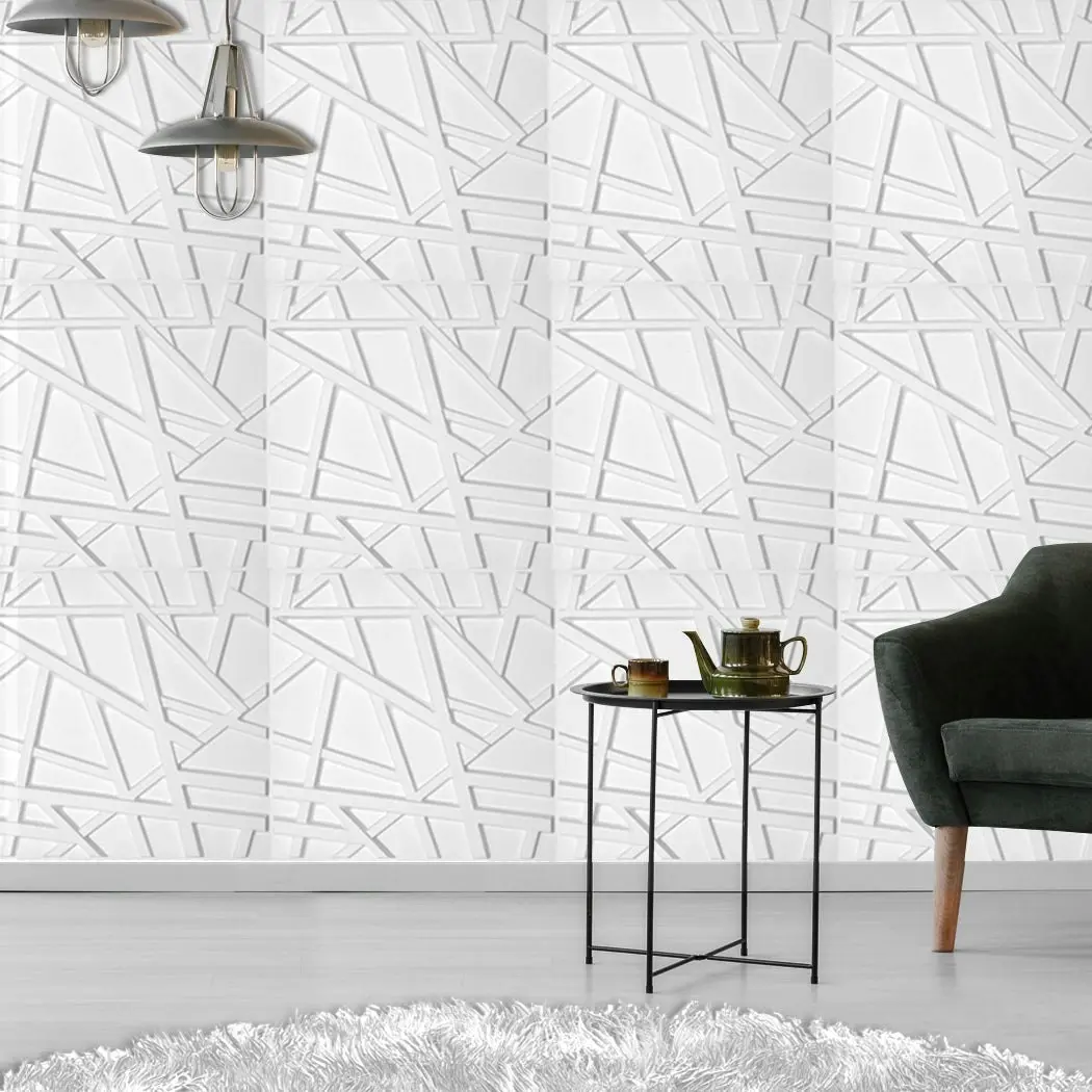 Traderight Group  3D PVC Wall Panels Eco-friendly Paintable Home Background Decor 50x50cm 12Pcs