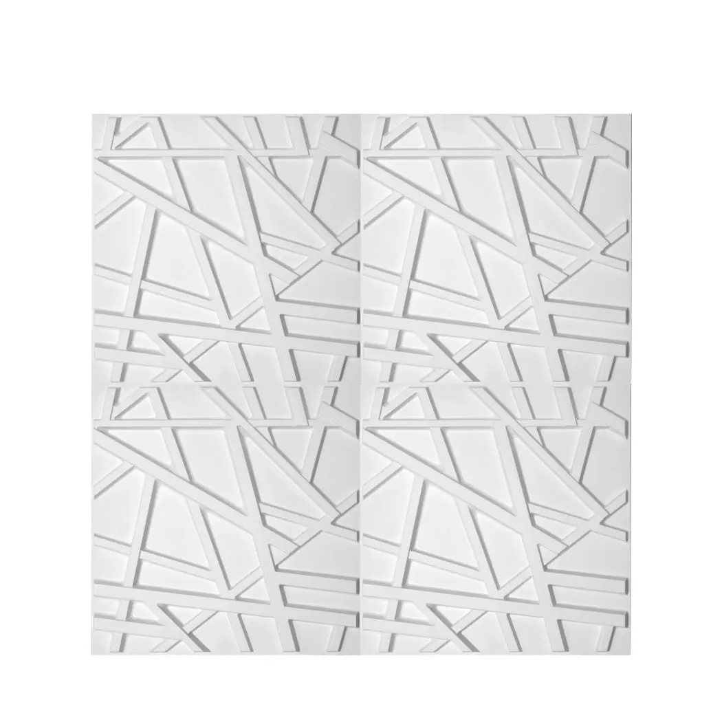 Traderight Group  3D PVC Wall Panels Eco-friendly Paintable Home Background Decor 50x50cm 12Pcs