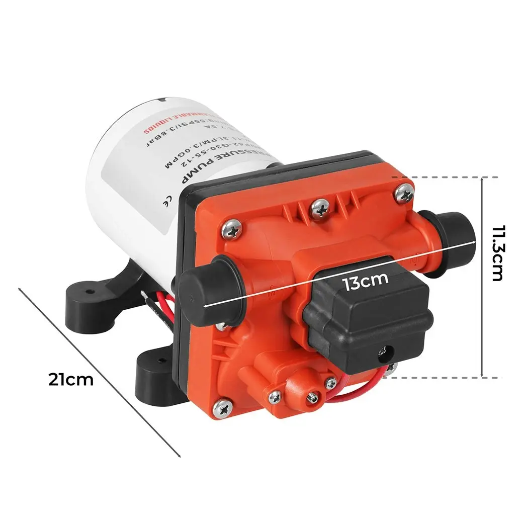 12V Water Pump High Pressure Self-priming Auto Switch Large Flow Caravan Boat