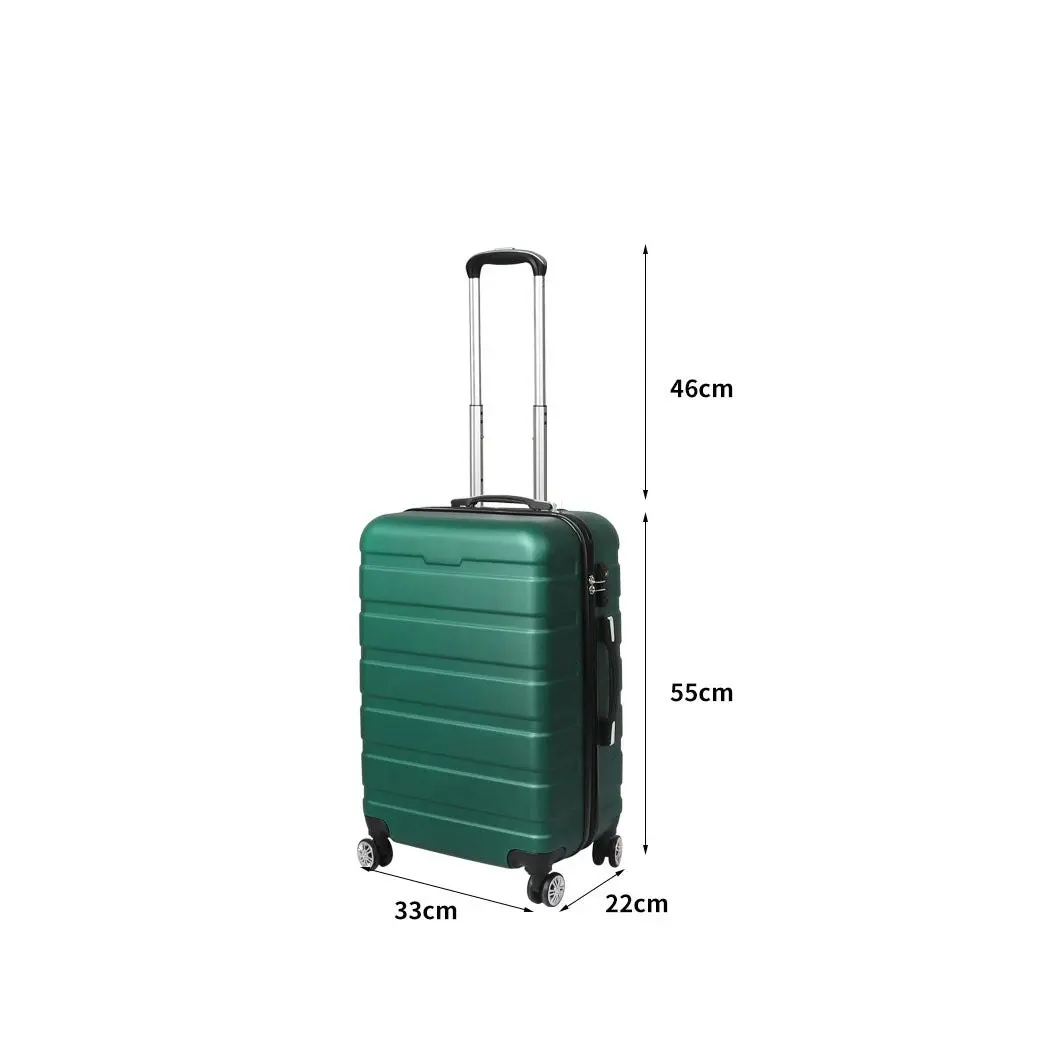 Slimbridge 20" Carry On Luggage Case Suitcase Travel TSA Lock Hard Shell Green