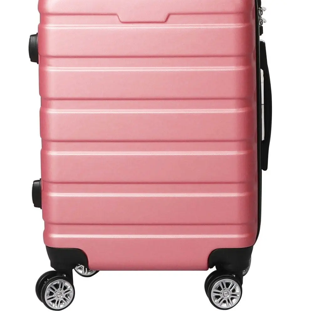 Slimbridge 20" Carry On Luggage Case Suitcase Travel TSA Hard Shell Rose Gold