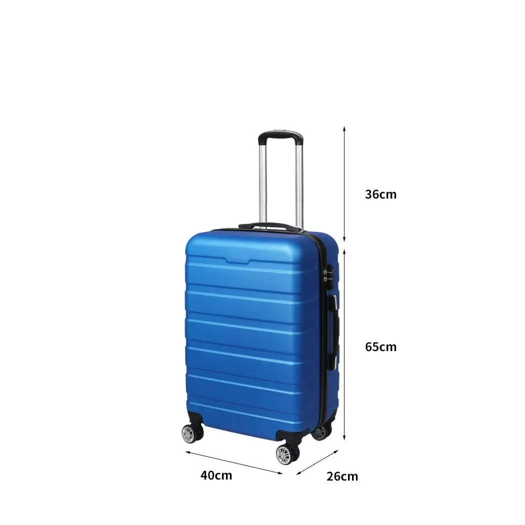 Slimbridge 24"Luggage Case Suitcase Travel Packing TSA Lock Hard Shell Case Blue