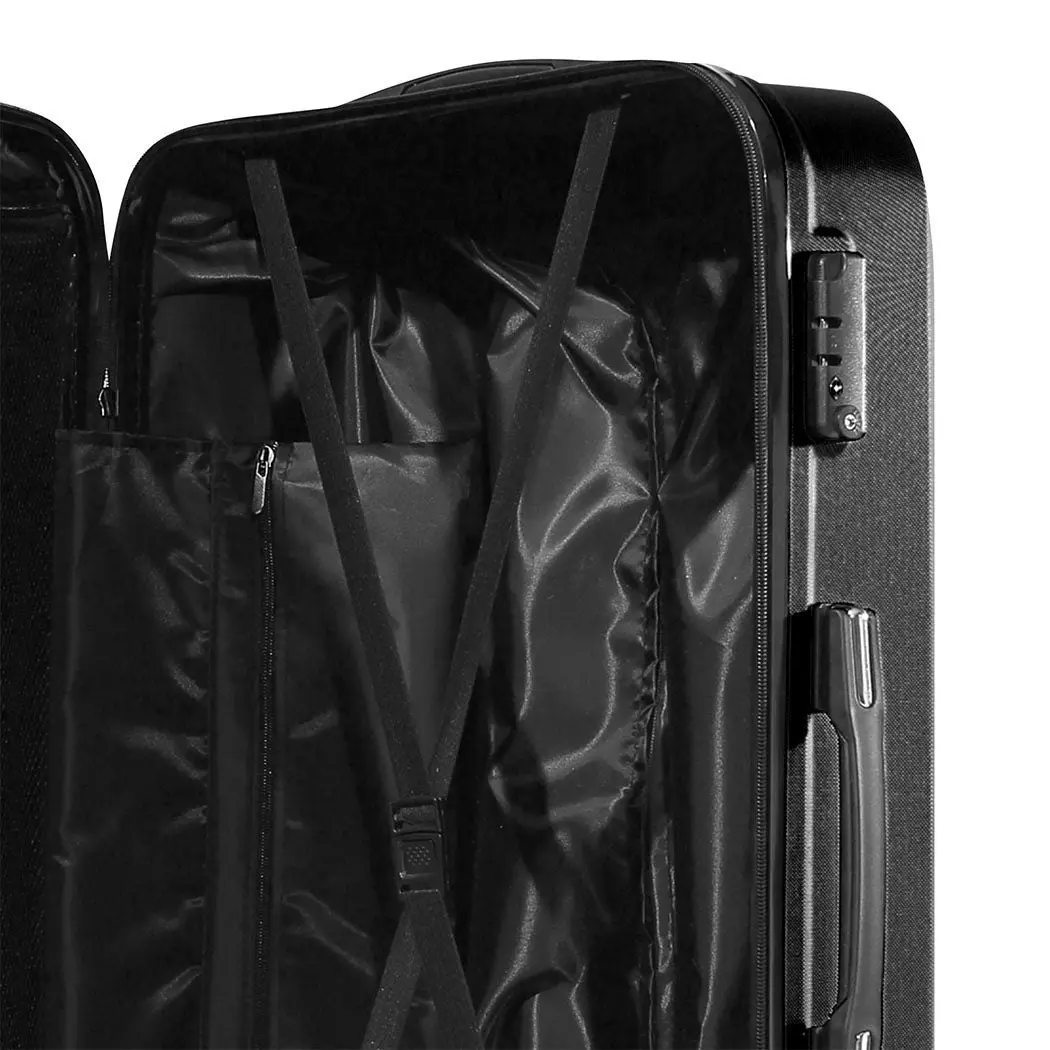 Slimbridge 20"24"28" 3PC Luggage Sets Suitcase Set Travel Carry On TSA Black