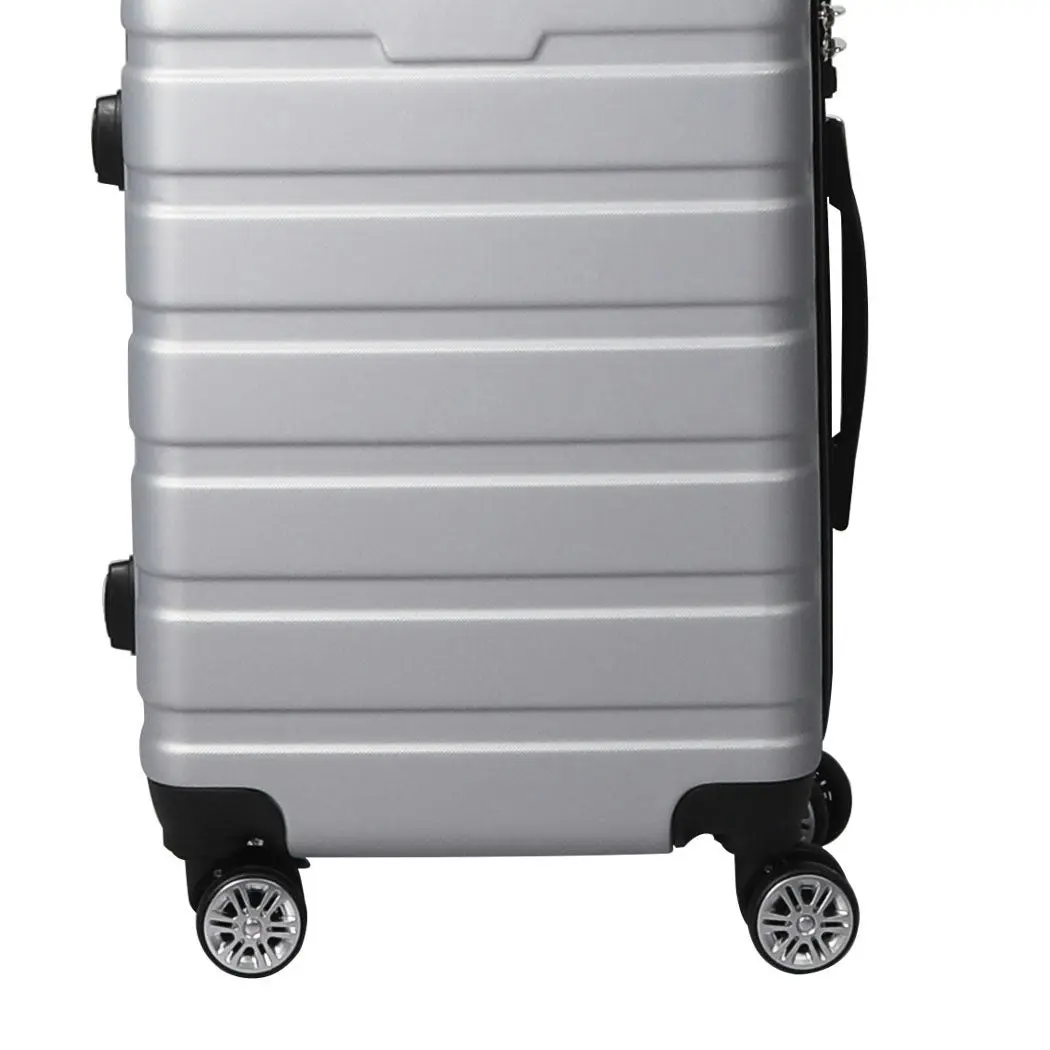 Slimbridge 24" Luggage Case Suitcase Travel Packing TSA Lock Hard Shell Silver