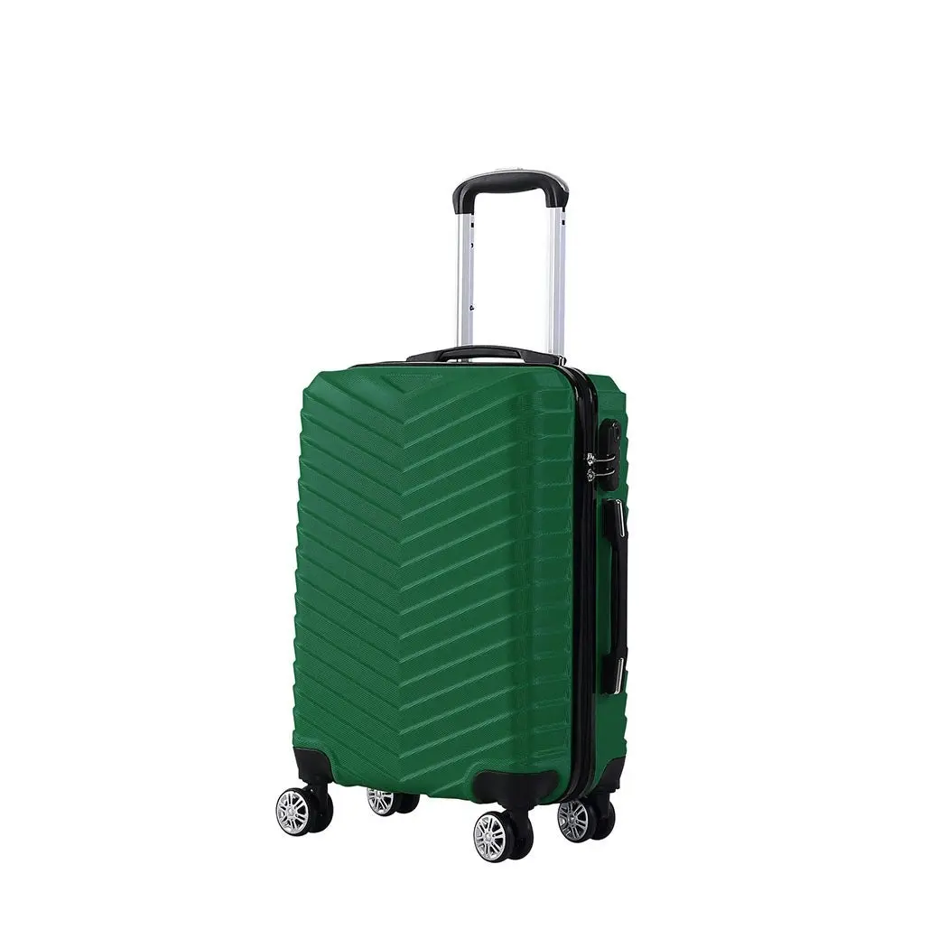 Slimbridge 20" Carry On Travel Luggage Suitcase Case Bag Lightweight TSA Green