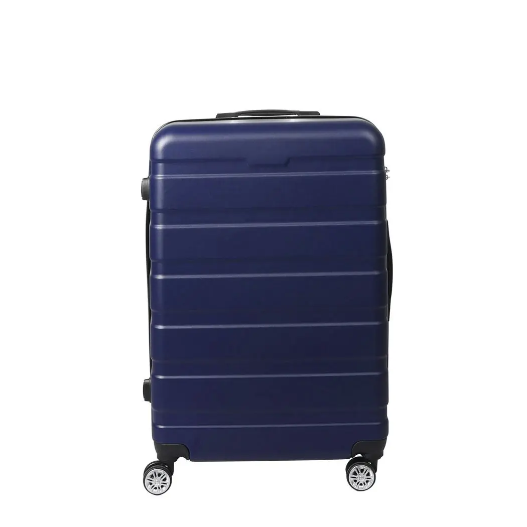 Slimbridge 20" Carry On Luggage Case Suitcase Travel TSA Lock Hard Shell Navy