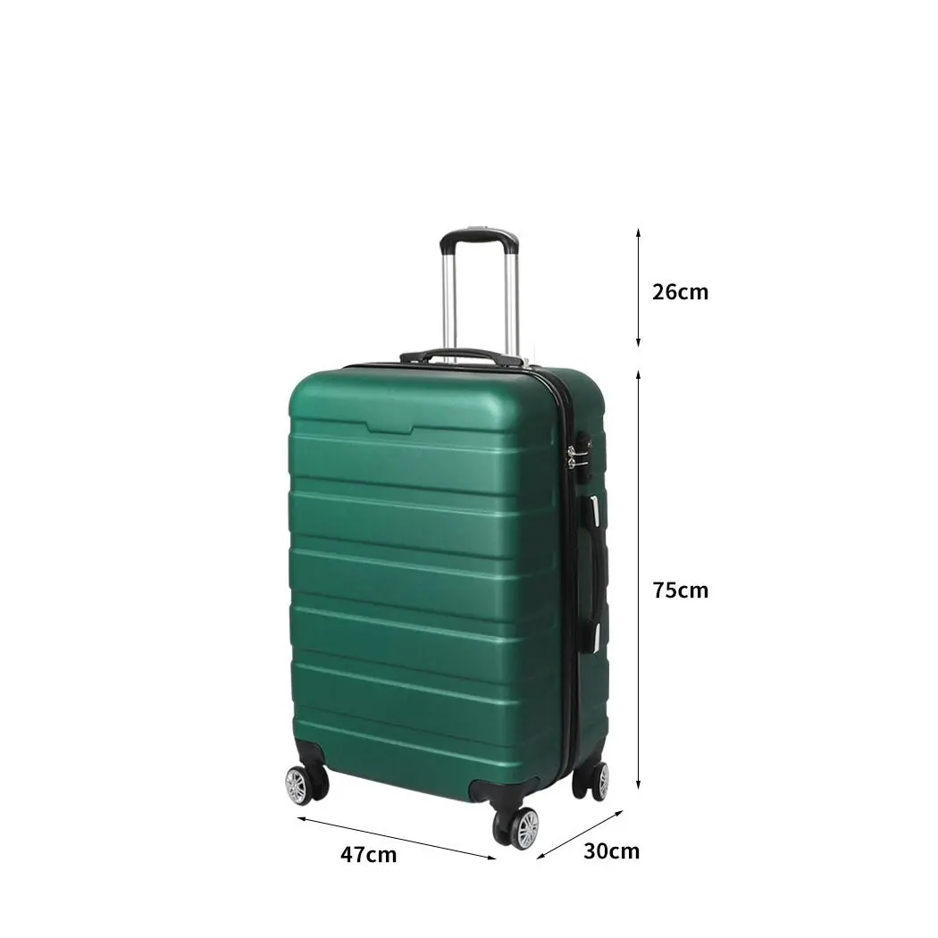 Slimbridge 28" Luggage Case Suitcase Travel Packing TSA Lock Hard Shell Green