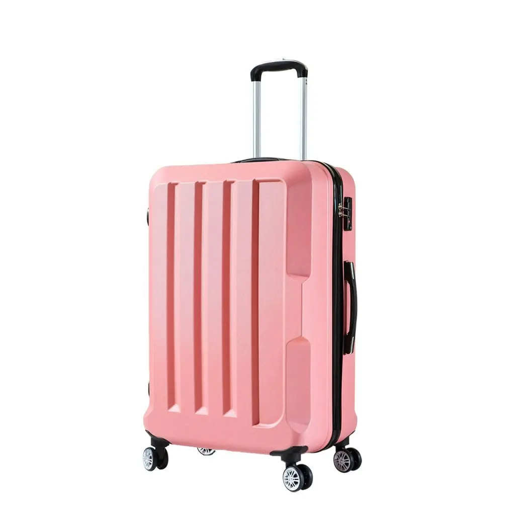 Slimbridge 24" Travel Luggage Lightweight Check In Cabin Suitcase TSA Rose Gold