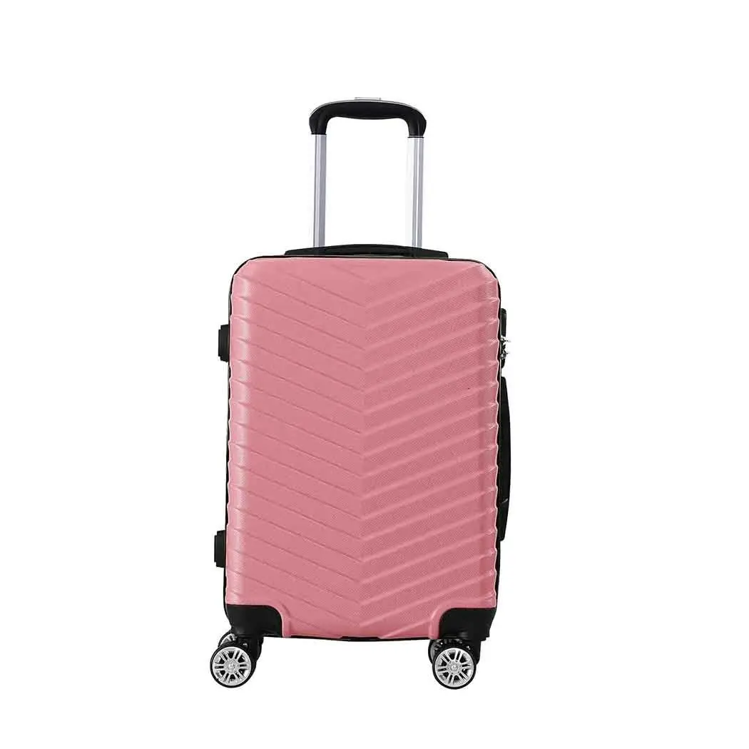 Slimbridge 20" Carry On Travel Luggage Suitcase Case Lightweight TSA Rose Gold