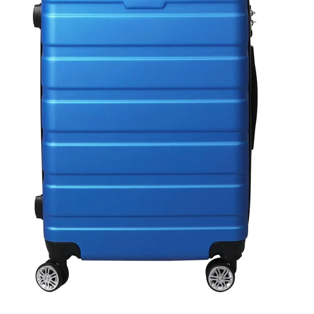 Slimbridge 20" Carry On Luggage Case Suitcase Travel TSA Lock Hard Shell Blue