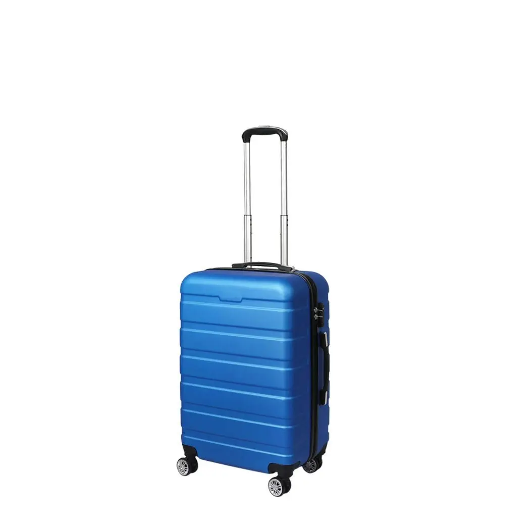 Slimbridge 20" Carry On Luggage Case Suitcase Travel TSA Lock Hard Shell Blue