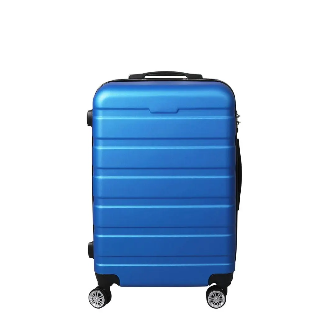 Slimbridge 20" Carry On Luggage Case Suitcase Travel TSA Lock Hard Shell Blue