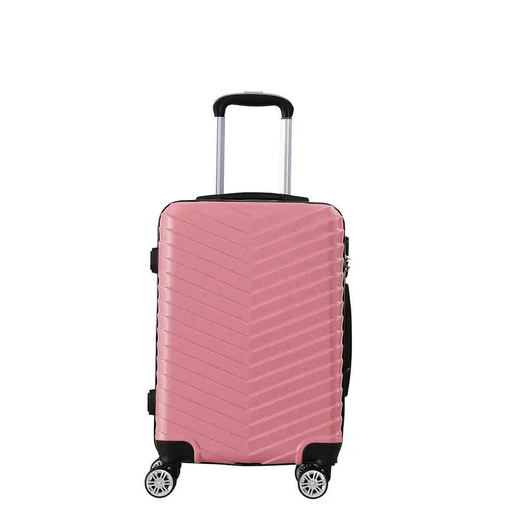 Slimbridge 24 uggage Suitcase Travel TSA Hard Shell Carry Lightweight Rose Gold