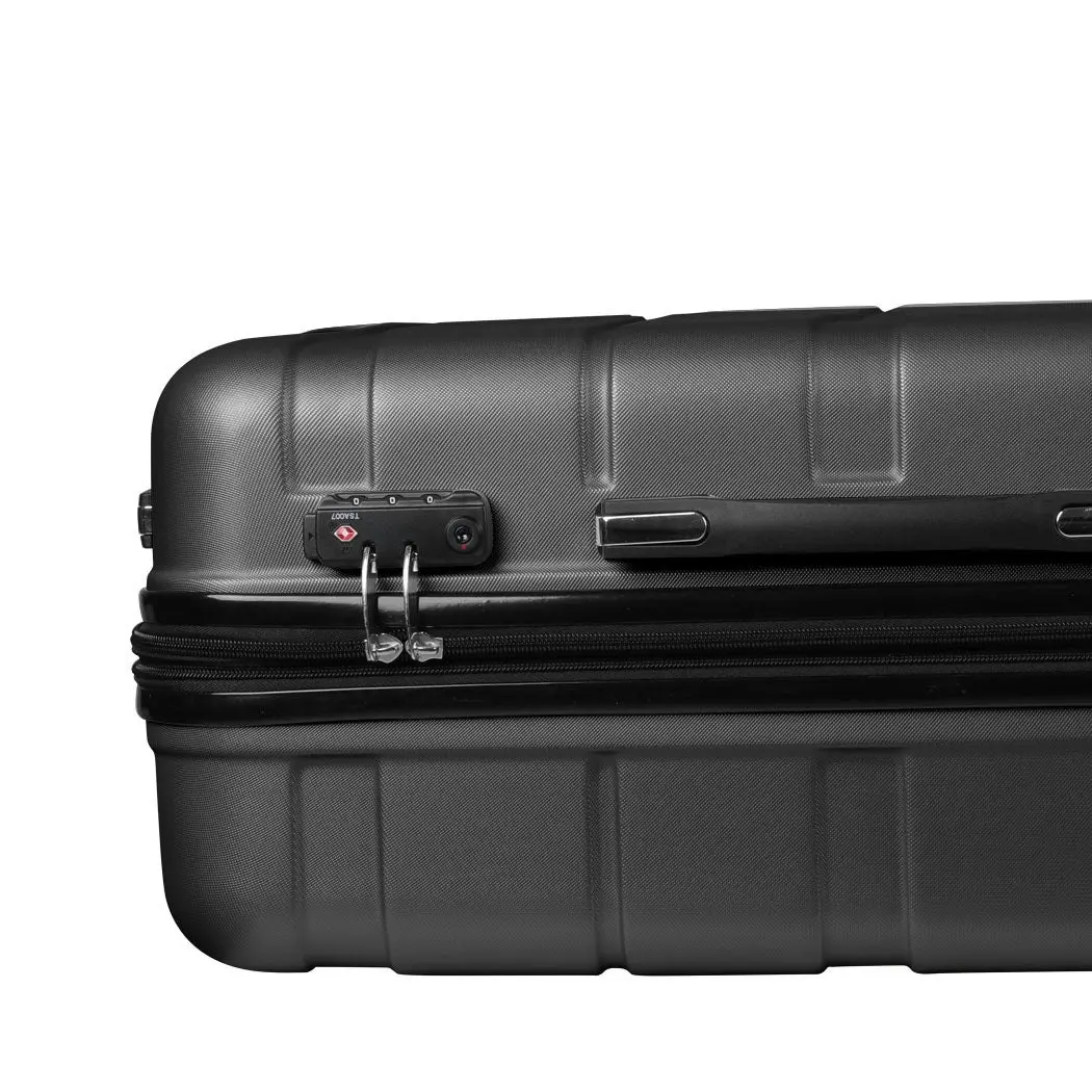 Slimbridge 24" Inch Expandable Luggage Travel Suitcase Case Hard Shell TSA Black