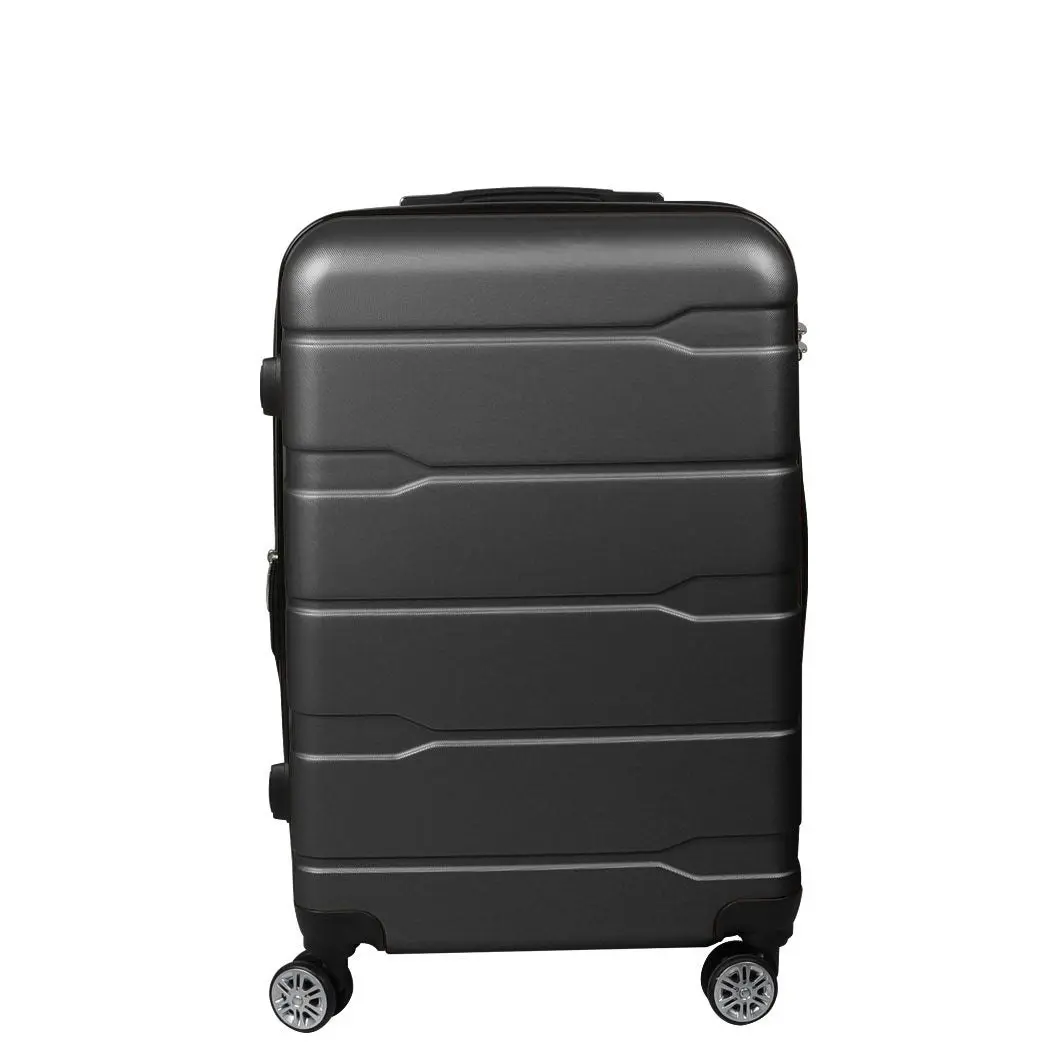 Slimbridge 24" Inch Expandable Luggage Travel Suitcase Case Hard Shell TSA Black