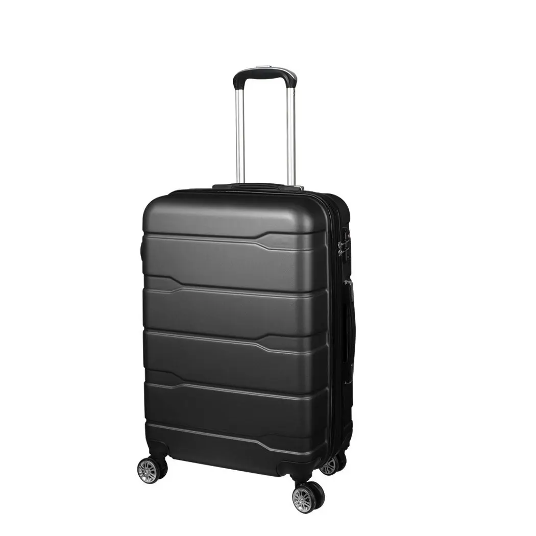 Slimbridge 24" Inch Expandable Luggage Travel Suitcase Case Hard Shell TSA Black