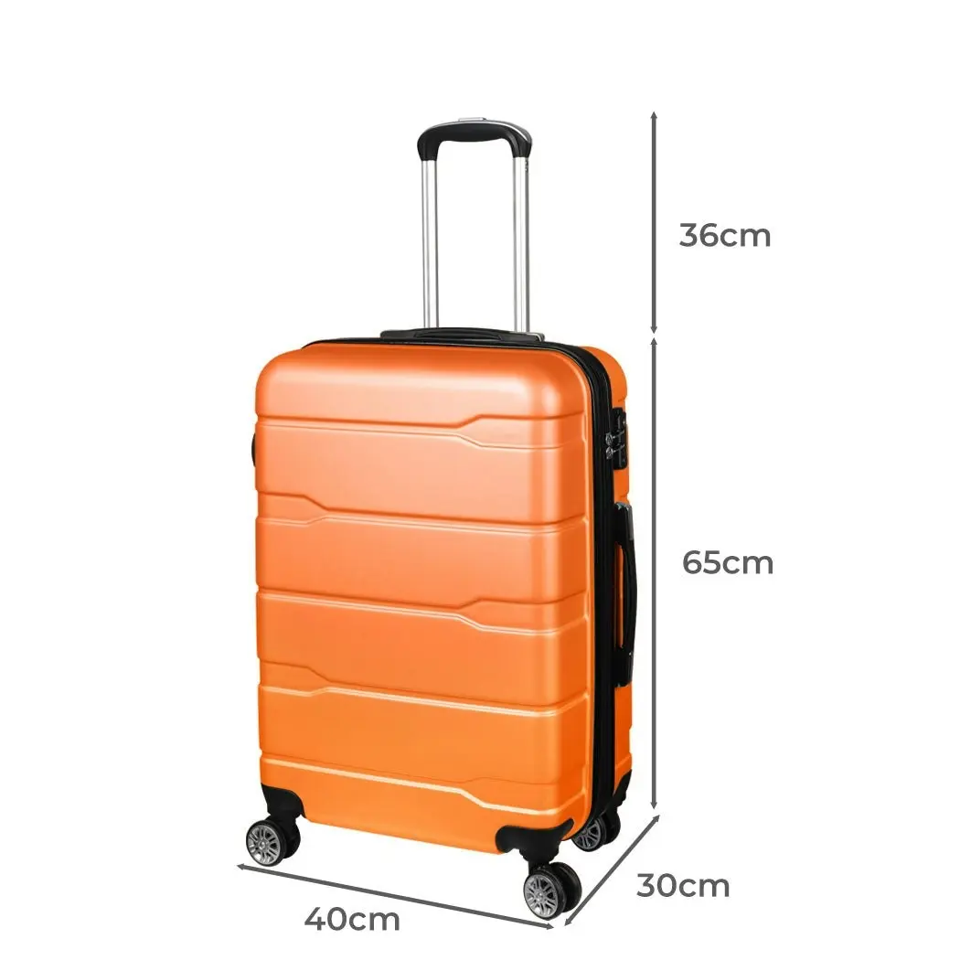 Slimbridge 24" Expandable Luggage Travel Suitcase Case Hard Shell TSA Orange