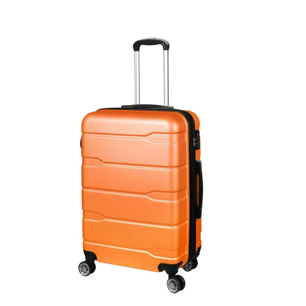 Slimbridge 24" Expandable Luggage Travel Suitcase Case Hard Shell TSA Orange