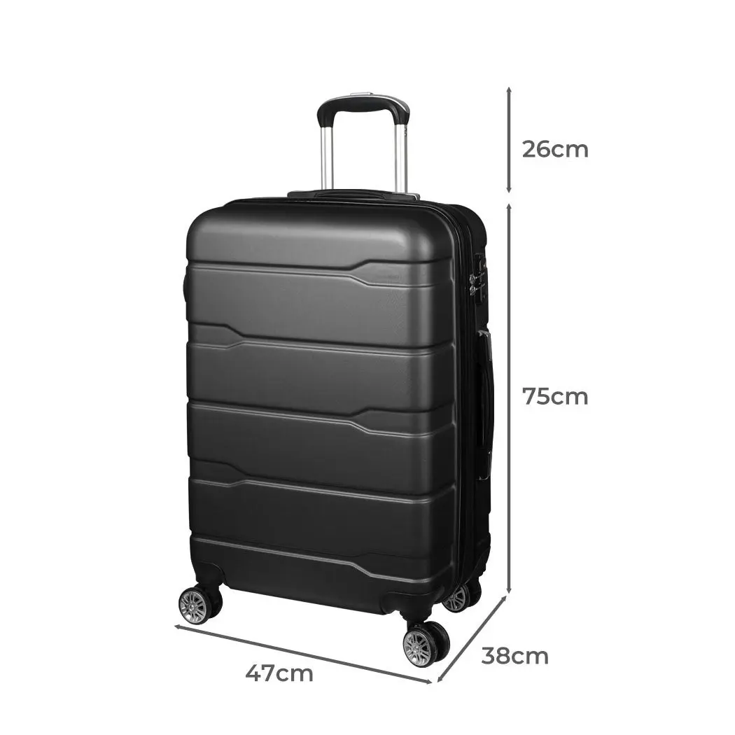 Slimbridge 28" Inch Expandable Luggage Travel Suitcase Case Hard Shell TSA Black