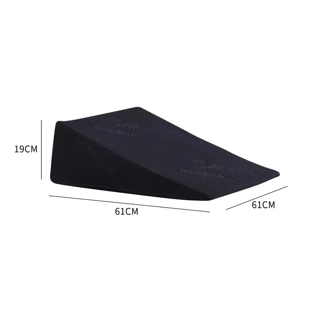 Cool Gel Memory Foam Bed Wedge Pillow Cushion Neck Back Support Sleep with Cover