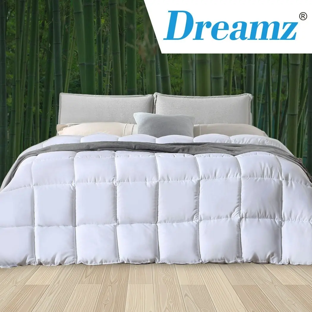 Dreamz 200GSM All Season Bamboo Winter Summer Quilt Duvet Doona Soft King Size