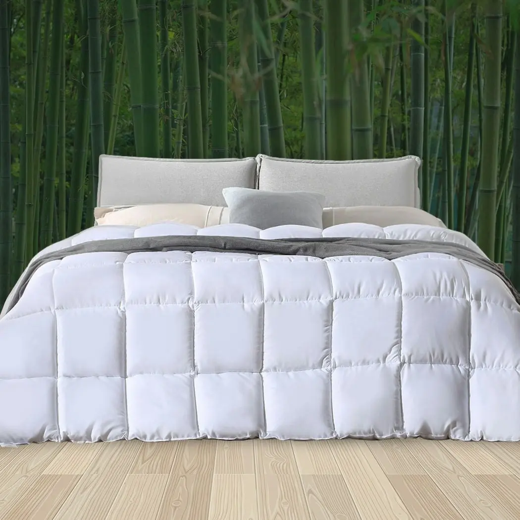 Dreamz 200GSM All Season Bamboo Winter Summer Quilt Duvet Doona Soft Queen Size