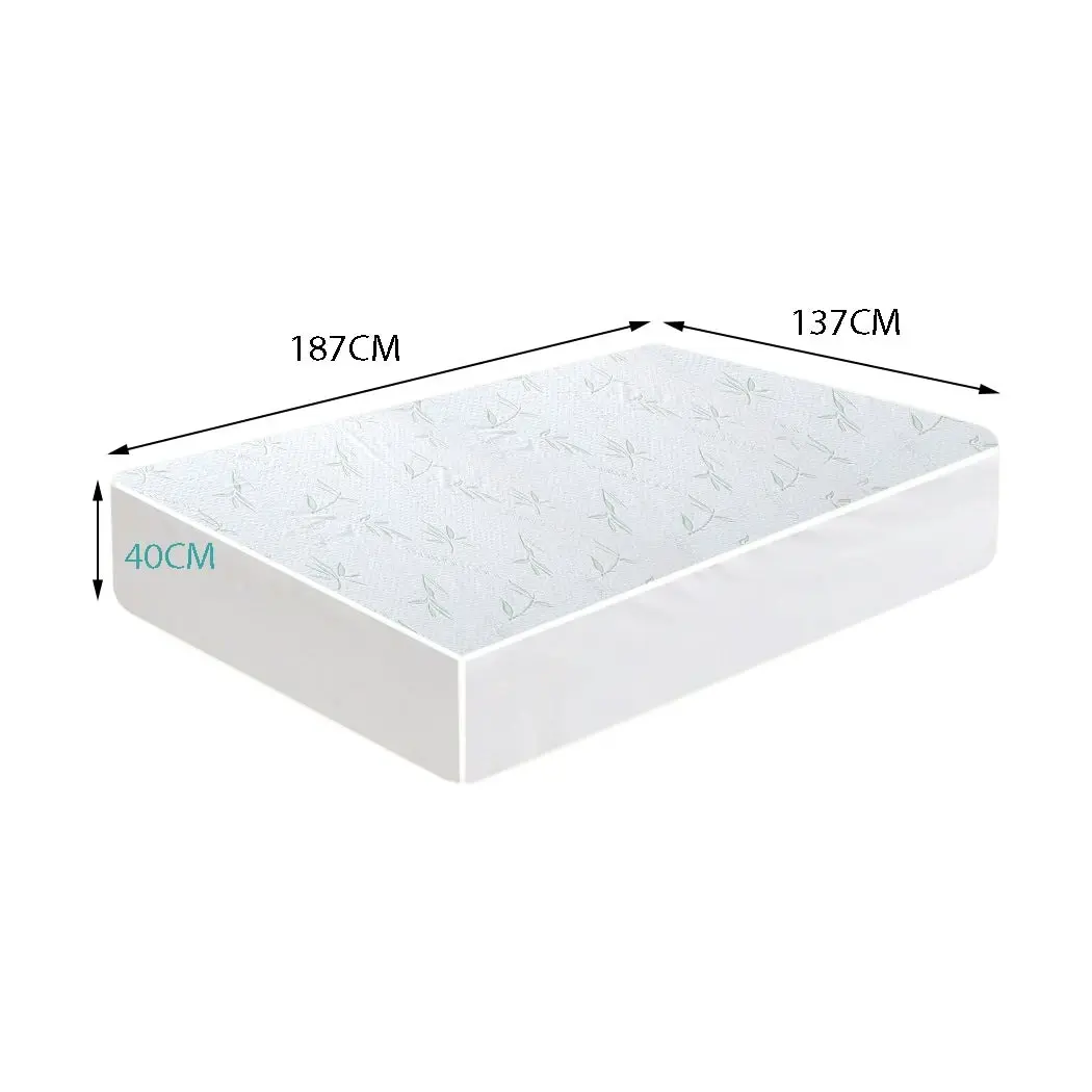 Dreamz Fully Fitted Waterproof Breathable Bamboo Mattress Protector Double Size