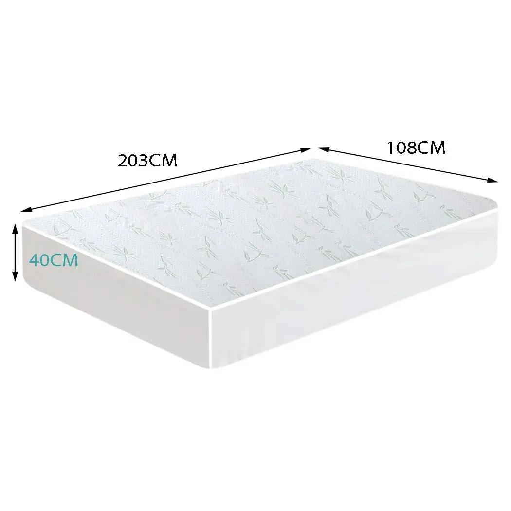 Dreamz King Single Fully Fitted Waterproof Breathable Bamboo Mattress Protector