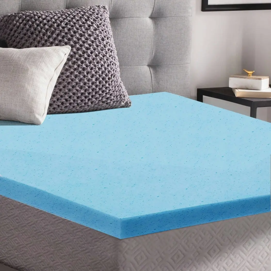 Dreamz 5cm Thickness Cool Gel Memory Foam Mattress Topper Bamboo Fabric Queen